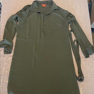 Joe Fresh Dark Green Long Sleeve Dress